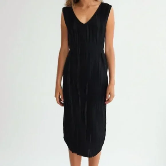 Piazza Sempione Black Midi Dress - Picture 1 of 12